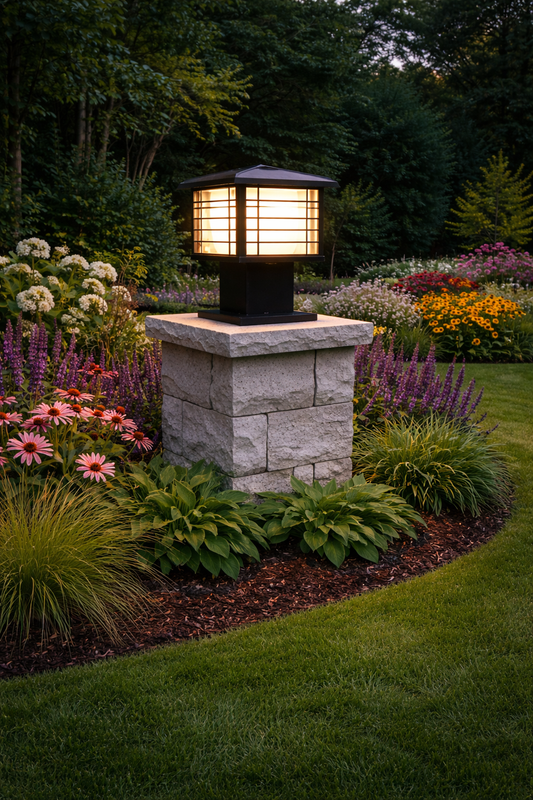 HDC Modern Black Finish, Water-Resistant Outdoor LED Gate Light for Courtyard Door Decorative Lamp