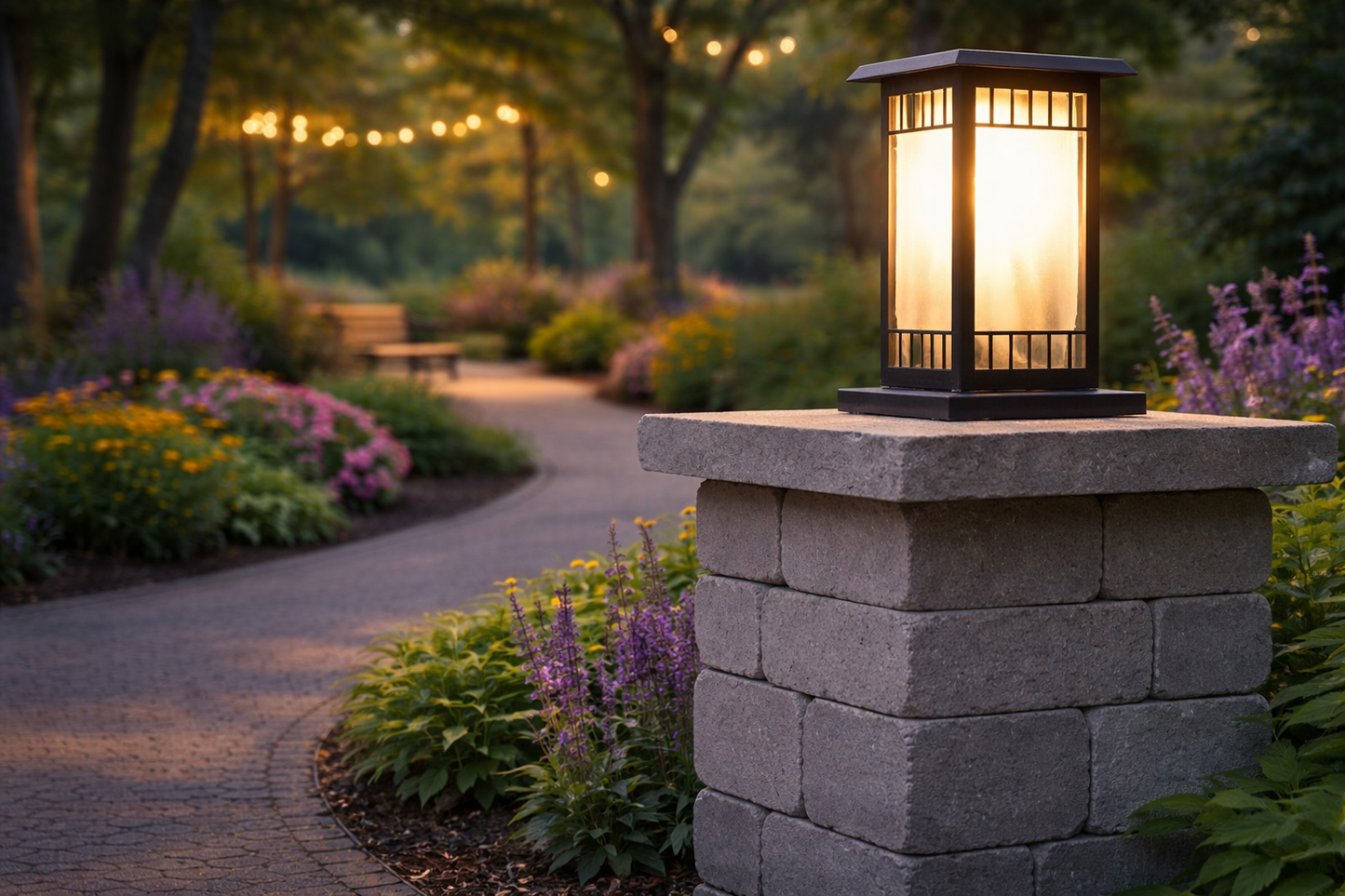 HDC Modern Black Finish, Water-Resistant Outdoor LED Gate Light for Courtyard Door Decorative Lamp