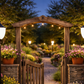 HDC Classic Black Finish Outdoor Gate Light with Milky Diffuser for Garden And Pathway