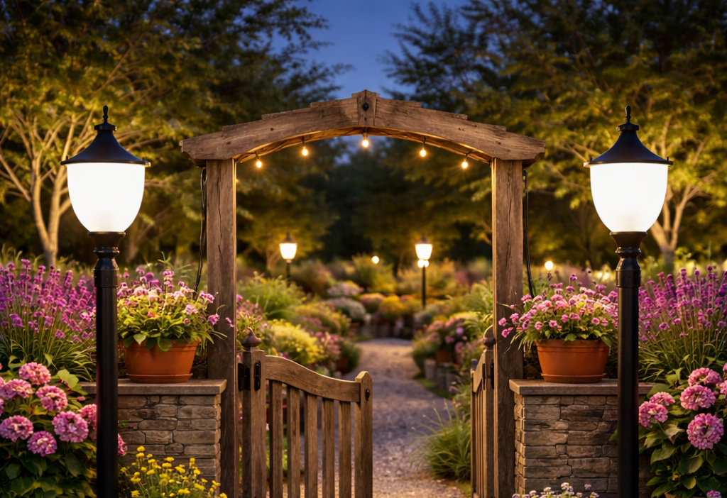 HDC Classic Black Finish Outdoor Gate Light with Milky Diffuser for Garden And Pathway