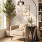 HDC Modern Arc Floor Lamp with Smoked Glass Shade for Bedroom, Living Room