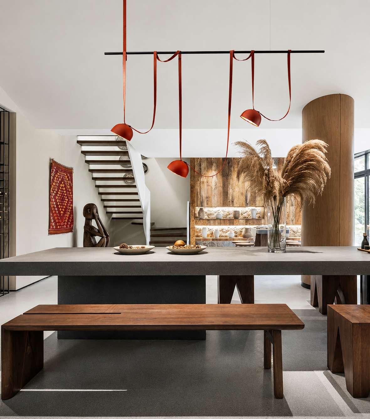 HDC Modern Adjustable Multi-Light Linear Pendant Light for Dining Room, Kitchen Island