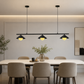 HDC 1200mm Modern Black 3-Light Linear Metal Chandelier for Dining Area, Kitchen Island