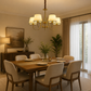 HDC Modern 5-Light Fabric Shade Chandelier for Living Room, Dining Area