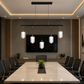 HDC 1000mm Modern 5-Light Linear Glass Pendant Chandelier for Living Room