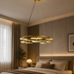 HDC 800mm Modern Golden LED Ring Chandelier for Bedroom, Hotel Lobby