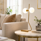 HDC Modern Gold Double Globe Table Lamp for Study Room, Office Desk