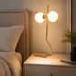 HDC Modern Gold Double Globe Table Lamp for Study Room, Office Desk
