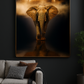 Hdc Modern Majestic Elephant Moonlight Canvas Crystal Painting Home Decor