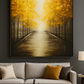 Hdc Modern Golden Autumn Pathway Canvas Painting Crystal Painting Home Decor Crystal Wall Painting
