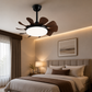 HDC Luxury 550mm Decorative Ceiling Fan with Integrated LED Light for Bedroom, Living Room
