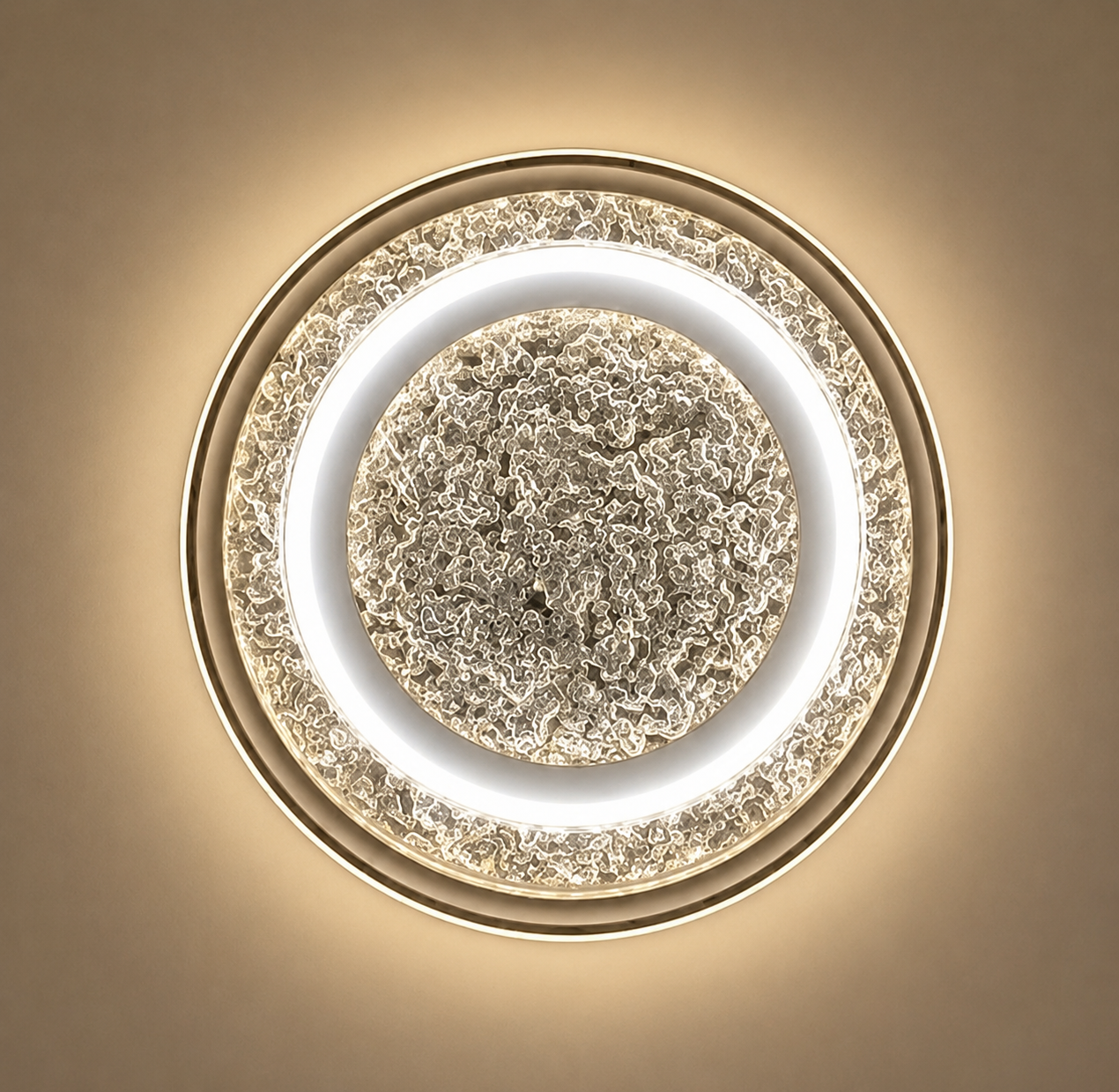 HDC Luxury Crystal LED Square & Round Ceiling Light for Bedroom, Living Room