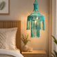 HDC Handcrafted Macrame Tassel Pendant Light for Bedroom, Living Room, Dining Area