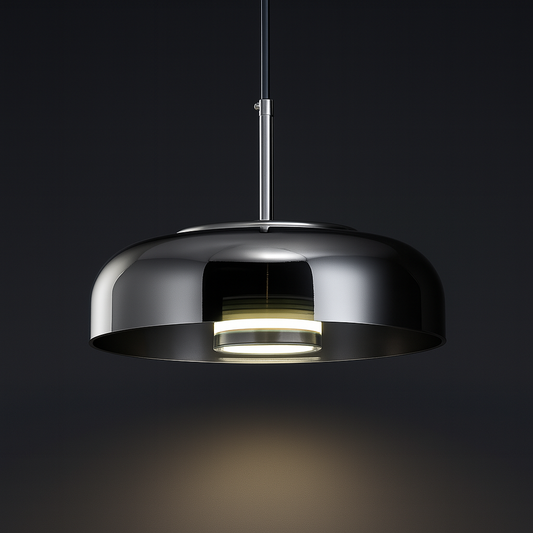HDC Smoke Glass Light Fixture LED Ceiling Pendant Lamp