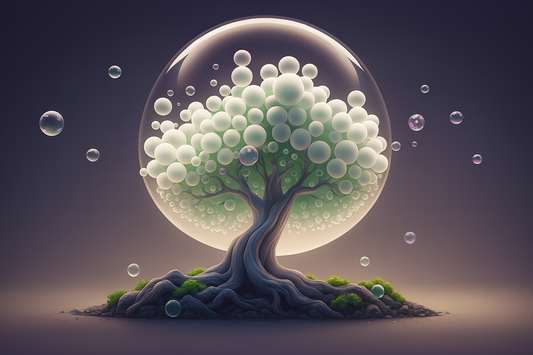 Hdc Creative Decorative Painting Of White Bubble Tree Modern Living Room Frames Picture Wall Art Large Hanging Painting