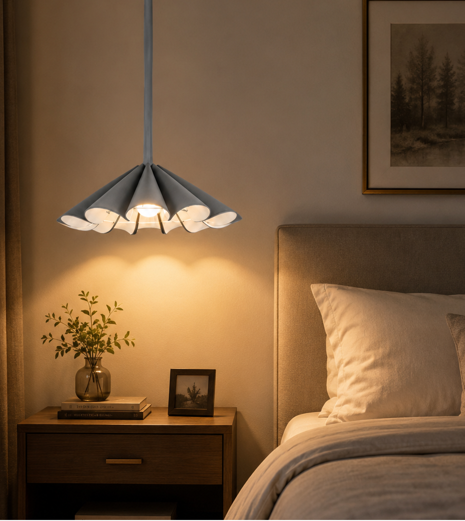 HDC Modern Brown/ Grey Designer Multi-Shade Pendant Light for Dining Room