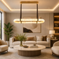 HDC 1000mm Luxury Resin LED Linear Chandelier for Dining & Kitchen Island