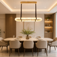 HDC 1000mm Luxury Resin LED Linear Chandelier for Dining & Kitchen Island