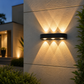 HDC Modern Black Triple Beam LED Outdoor Wall Light