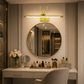 HDC Luxury Gold Deer LED Mirror Wall Light for Washroom, Vanity Area