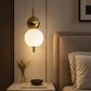 HDC Modern Gold Globe Glass Pendant Light for Bedroom, Living Room