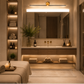HDC 12W Modern Black Golden Body LED Wall Light Mirror Vanity Picture Lamp - Warm White