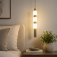 HDC Modern Gold Glass Pendant Light for Bedroom, Living Room