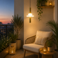 HDC Modern Gold Glass Pendant Light for Bedroom, Living Room