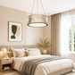 HDC Luxury Crystal Drum Chandelier for Bedroom, Living Room