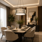 HDC Luxury Crystal Drum Chandelier for Bedroom, Living Room