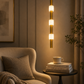 HDC Modern Gold Glass Pendant Light for Bedroom, Living Room