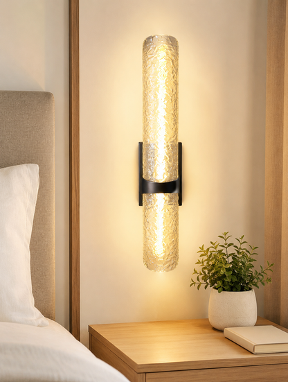 HDC Modern Gold Crystal LED Wall Light for Bedroom, Living Room