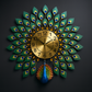 Hdc Peacock Metal Wall Clock - 70cm x 70cm, Resilient Metal, Large for Living Room & Bedroom