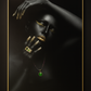 Hdc Sexy Gold Lip Black Woman Figure Canvas Painting Wall Art Posters for Living Room Home Wall Decor