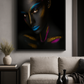 Hdc Abstract Decor Prints Art Craft Modern Home Paintings African Woman Adorned With Striking Black and Blue Makeup Wall Art