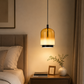 HDC Luxury Smoky/ Amber Glass Pendant Light for Bedroom, Living Room