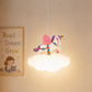 HDC Kids Unicorn Cloud Pendant Light for Kids Bedroom, Nursery, Playroom