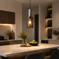 HDC Modern Industrial Terrazzo & Gold Mesh Pendant Light