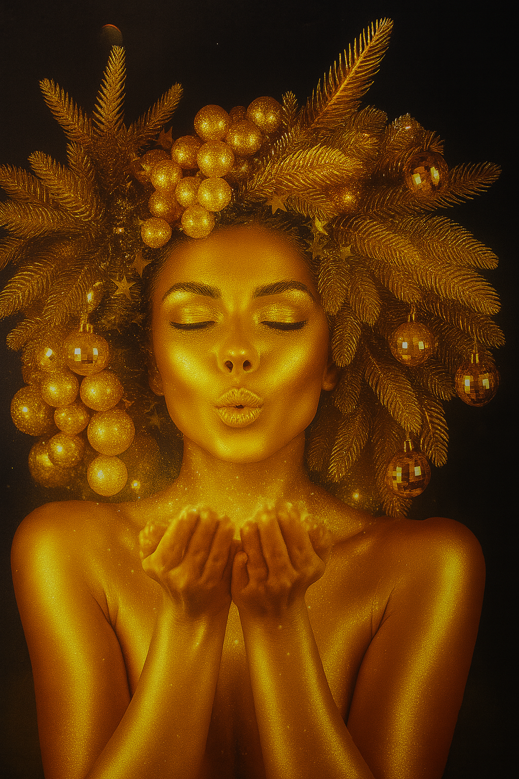 Hdc Home Decor Nordic Golden Women Poster Wall Pictures Fashion Woman Lips Gold and Black Modern High Quality African Art Paintings