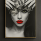Hdc Modern Sexy Woman With Red Lips and Dollars Canvas Paintings on the Wall Art Posters and Prints Pictures for Home Decoration