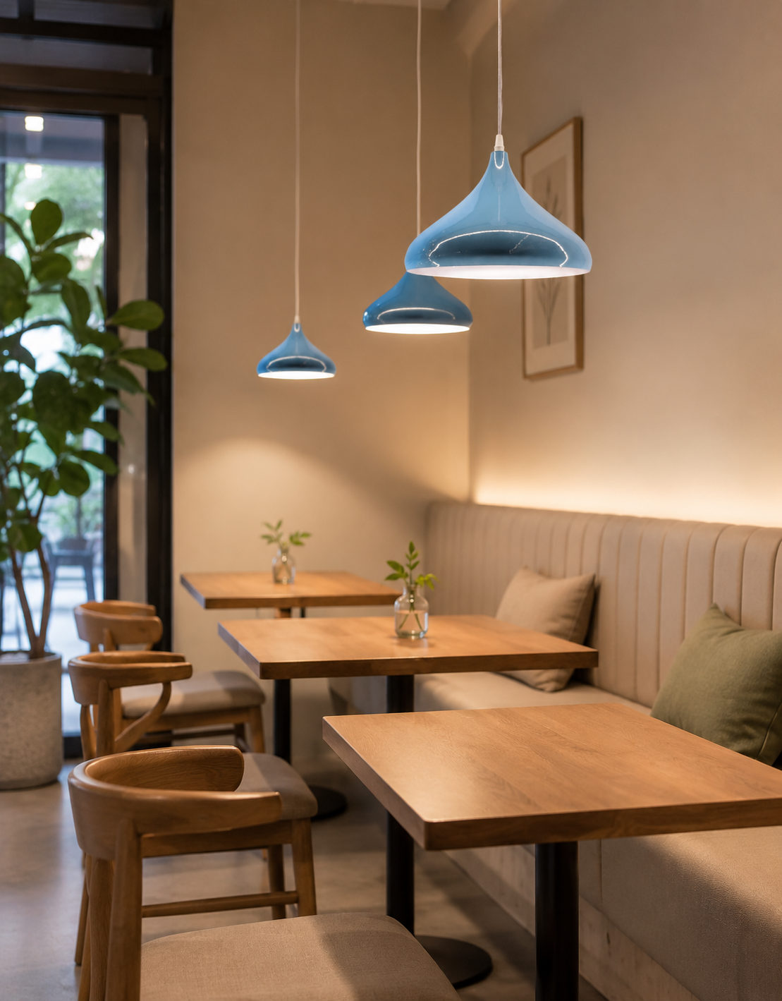 Ojaro Modern Dome Metal Pendant Light for Dining & Kitchen, Bedroom, Cafe