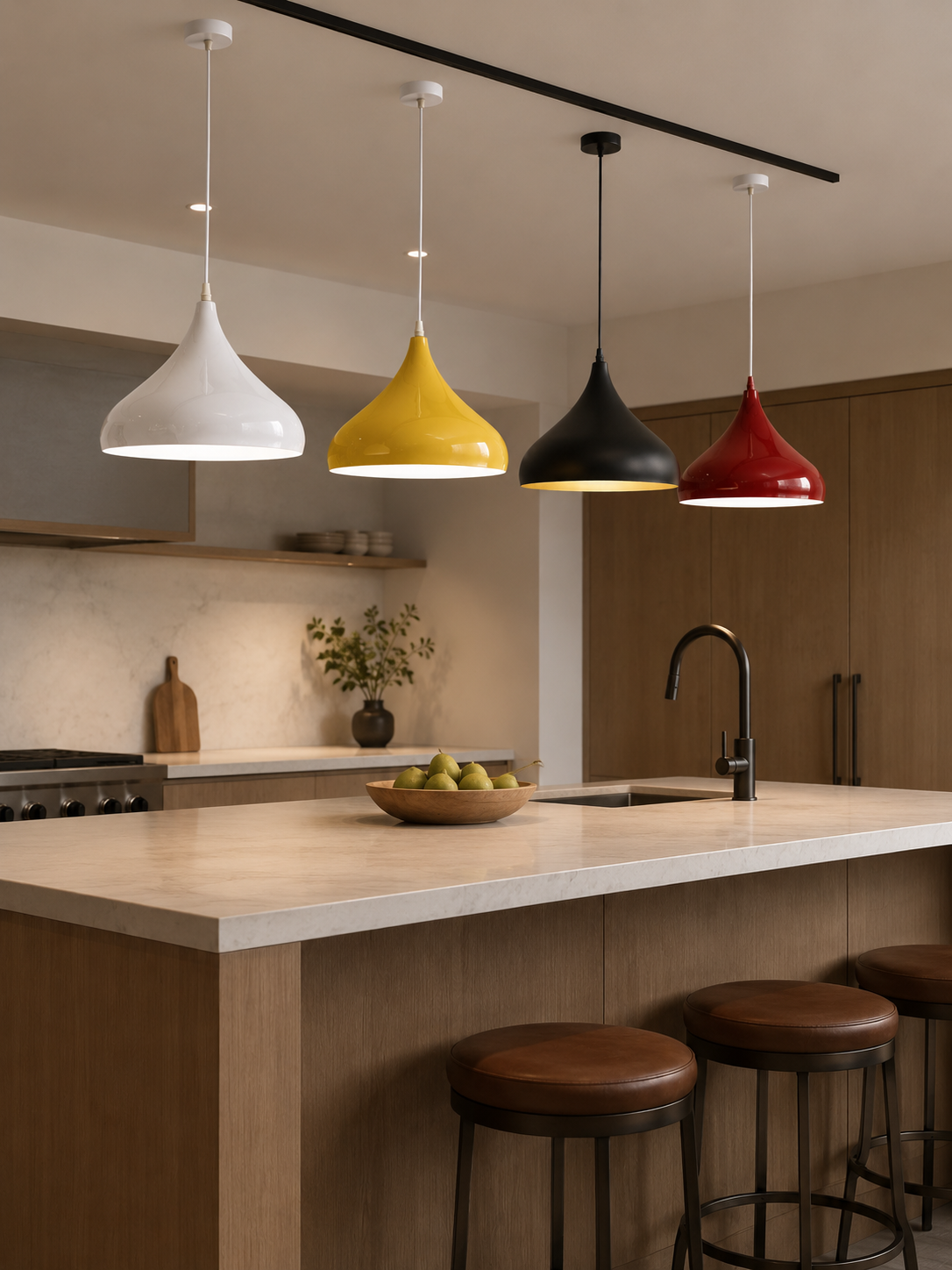 Ojaro Modern Dome Metal Pendant Light for Dining & Kitchen, Bedroom, Cafe
