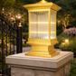 HDC Luxury Classic Coffee/Black/Gold Outdoor Pillar Gate Light for Outdoor Entrances