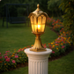 HDC Luxury Black/Coffee/Gold Outdoor Garden Gate Light for Garden Pillars
