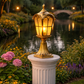 HDC Luxury Black/Coffee/Gold Outdoor Garden Gate Light for Garden Pillars