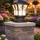 HDC Luxury Coffee/Black/Gold Outdoor Gate Pillar Light