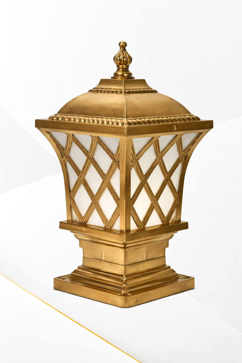 HDC Luxury Coffee/Black/Gold Outdoor Gate Light for Gate Walls, Garden Pillars