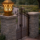 HDC Luxury Coffee/Black/Gold Outdoor Gate Light for Gate Walls, Garden Pillars
