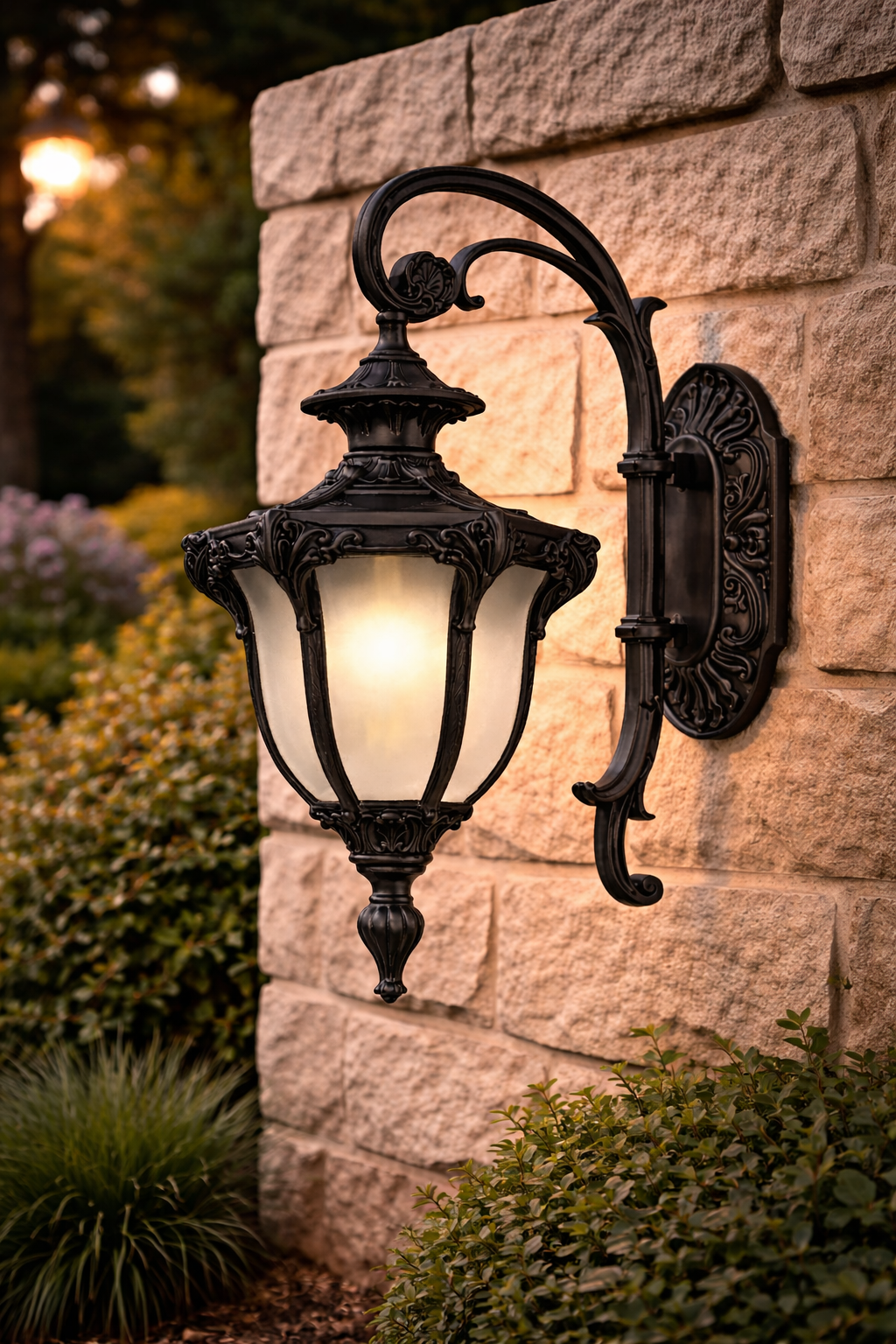 HDC Luxury Vintage Outdoor Wall Lantern Light – Antique Gold Finish