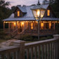 HDC Classic Black Rustic Outdoor Hanging Lantern for Farmhouse, Porch & Balcony